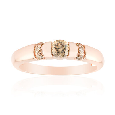 9K VS1 Argyle Rose De France Diamond Gold Ring (Annette)