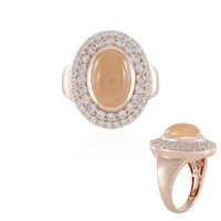Peach Moonstone Silver Ring (KM by Juwelo)