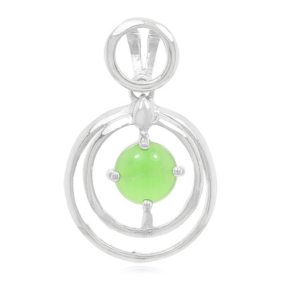 Imperial Chrysoprase Silver Pendant