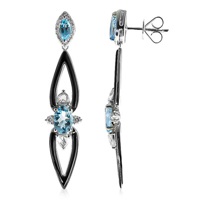 14K AAA Brazilian Aquamarine Gold Earrings (CIRARI)