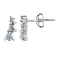 Sky Blue Topaz Silver Earrings