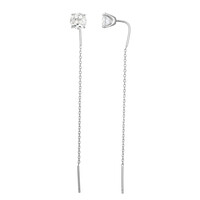 White Topaz Silver Earrings