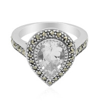 White Topaz Silver Ring