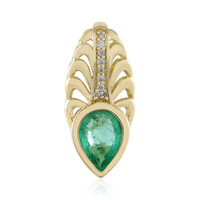14K AAA Zambian Emerald Gold Pendant (de Melo)