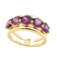 9K Magenta Garnet Gold Ring (de Melo)