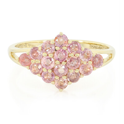 18K Unheated Padparadscha Sapphire Gold Ring (AMAYANI)