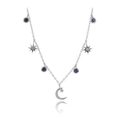14K Ceylon Sapphire Gold Necklace (CIRARI)