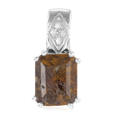 Dinosaur Bone Silver Pendant