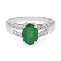 Bahia Emerald Silver Ring