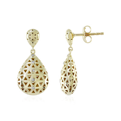 9K I1 (I) Diamond Gold Earrings (Ornaments by de Melo)