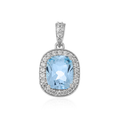 Sky Blue Topaz Silver Pendant