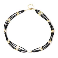 White Freshwater Pearl Silver Necklace (Riya)