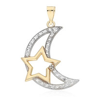 9K PK (L) Diamond Gold Pendant