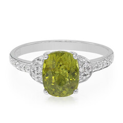 Cuprian Tourmaline Silver Ring