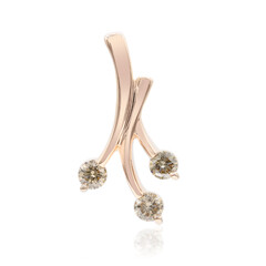 9K SI1 Argyle Rose De France Diamond Gold Pendant