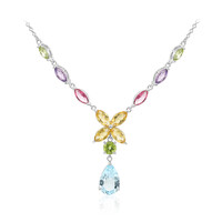 Sky Blue Topaz Silver Necklace