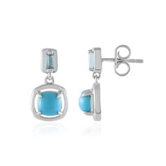 Sleeping Beauty Turquoise Silver Earrings