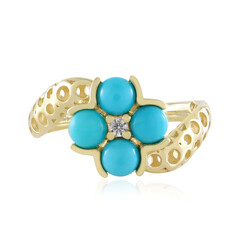 9K Sleeping Beauty Turquoise Gold Ring (Ornaments by de Melo)