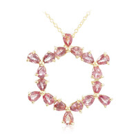 18K Unheated Padparadscha Sapphire Gold Necklace (AMAYANI)
