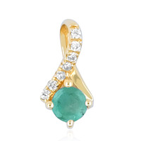 9K Zambian Emerald Gold Pendant