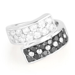 Black Spinel Silver Ring