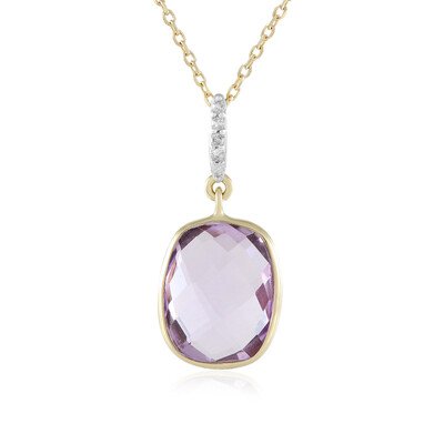 9K Rose de France Amethyst Gold Necklace