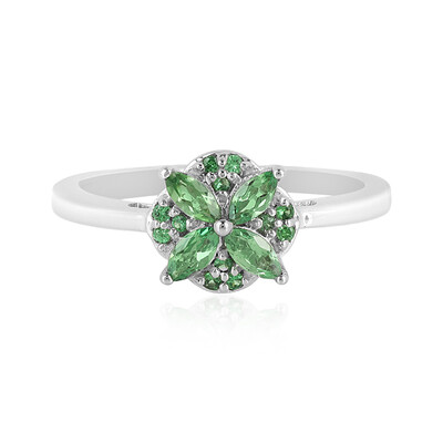 Tanzanian Tsavorite Silver Ring
