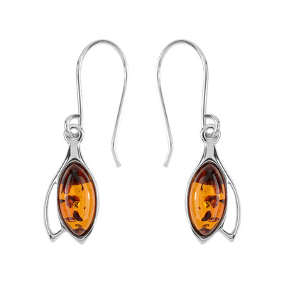 Amber Silver Earrings (dagen)