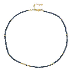 Madagascar Blue Sapphire Silver Necklace (Riya)