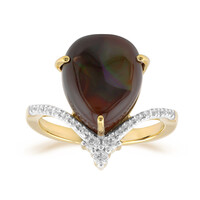 9K Fire Agate Gold Ring