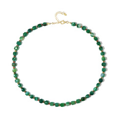 Green Agate Silver Necklace