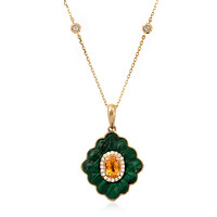 14K Mandarin Garnet Gold Necklace (CIRARI)