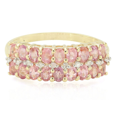 10K Unheated Padparadscha Sapphire Gold Ring