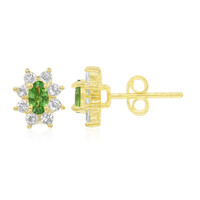 Tsavorite Silver Earrings