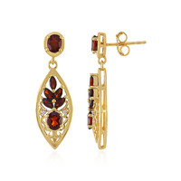 Mozambique Garnet Silver Earrings