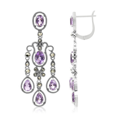 Amethyst Silver Earrings