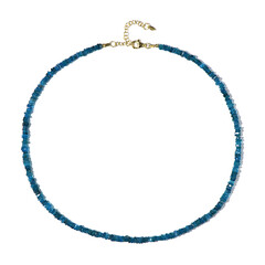 Neon Blue Apatite Silver Necklace