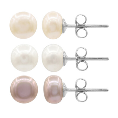 Freshwater pearl Silver Earrings (TPC)