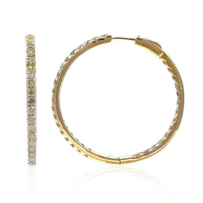 14K SI2 Fancy Diamond Gold Earrings (CIRARI)