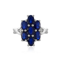Royal Blue Spinel Silver Ring