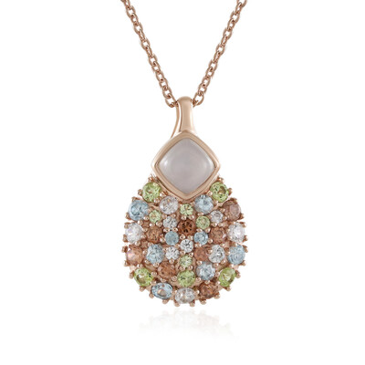 White Moonstone Silver Necklace (KM by Juwelo)