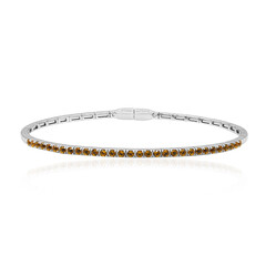Citrine Silver Bangle