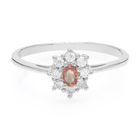 Padparadscha Sapphire Silver Ring