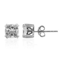 White Topaz Silver Earrings