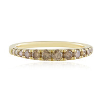 9K I2 Champagne Diamond Gold Ring (de Melo)