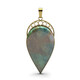 Petrified Opalized Wood Silver Pendant (Bali Barong)