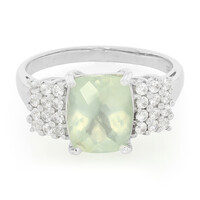 Prehnite Silver Ring