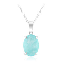 Blue Pastel Quartz Silver Necklace