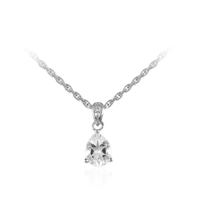 White Topaz Silver Necklace