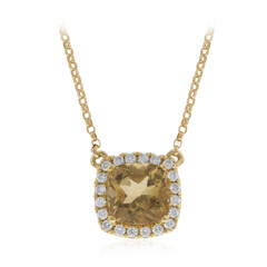 14K Yellow Beryl Gold Necklace (CIRARI)